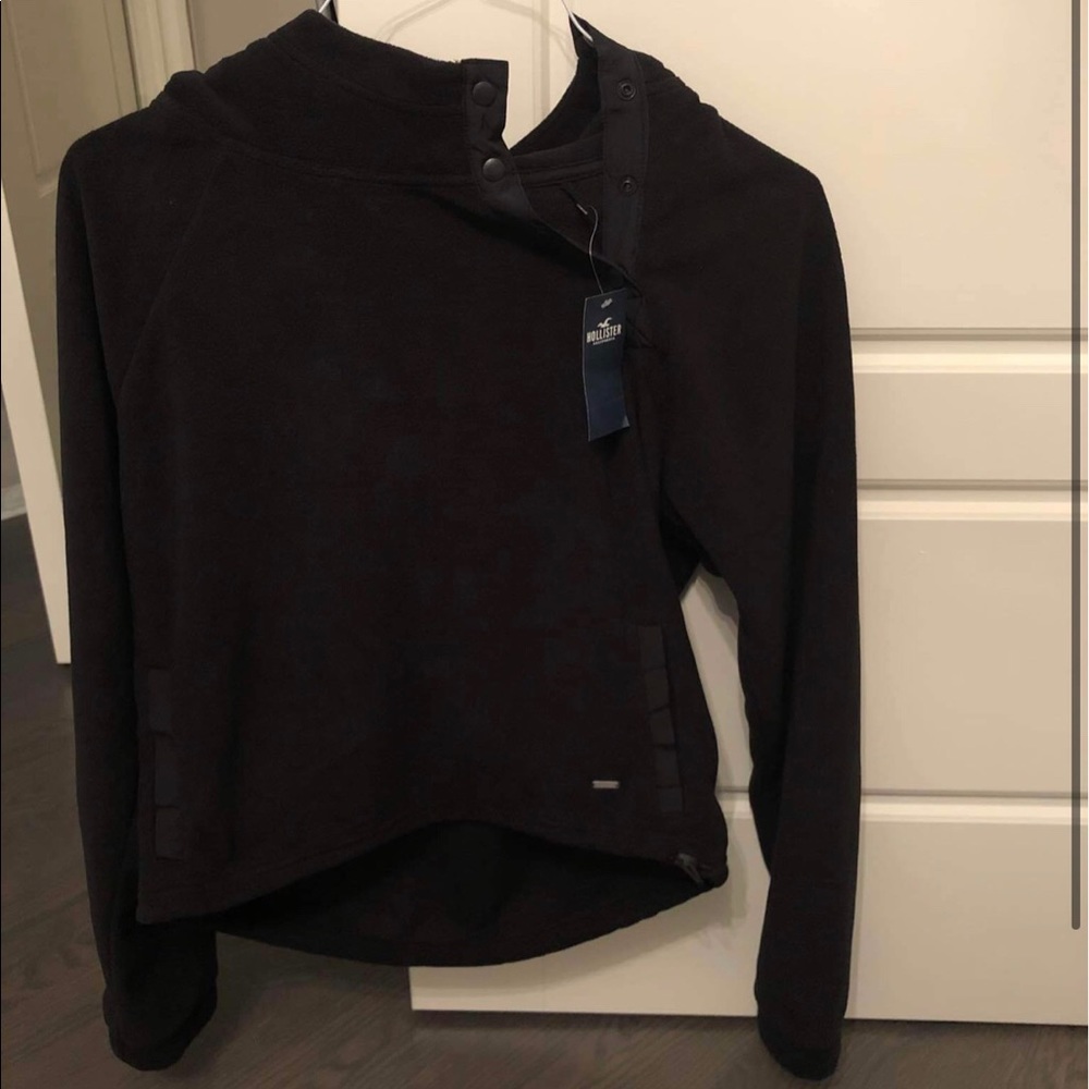 Asymmetrical Polar Fleece Hoodie